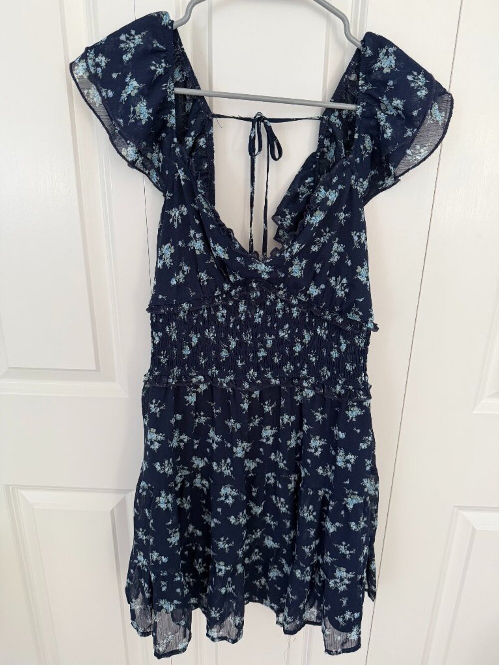 Altar’d State Floral Mini Dress Navy Medium